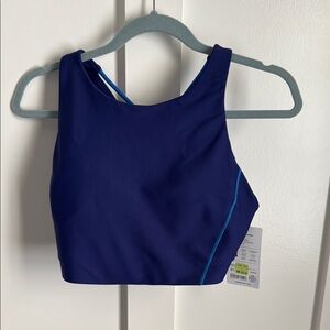 Athleta Flex Spacer Tipped Bra in Navy and Blue